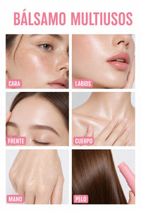 Bálsamo multiusos: cara, labios, frente, cuerpo, mano y pelo